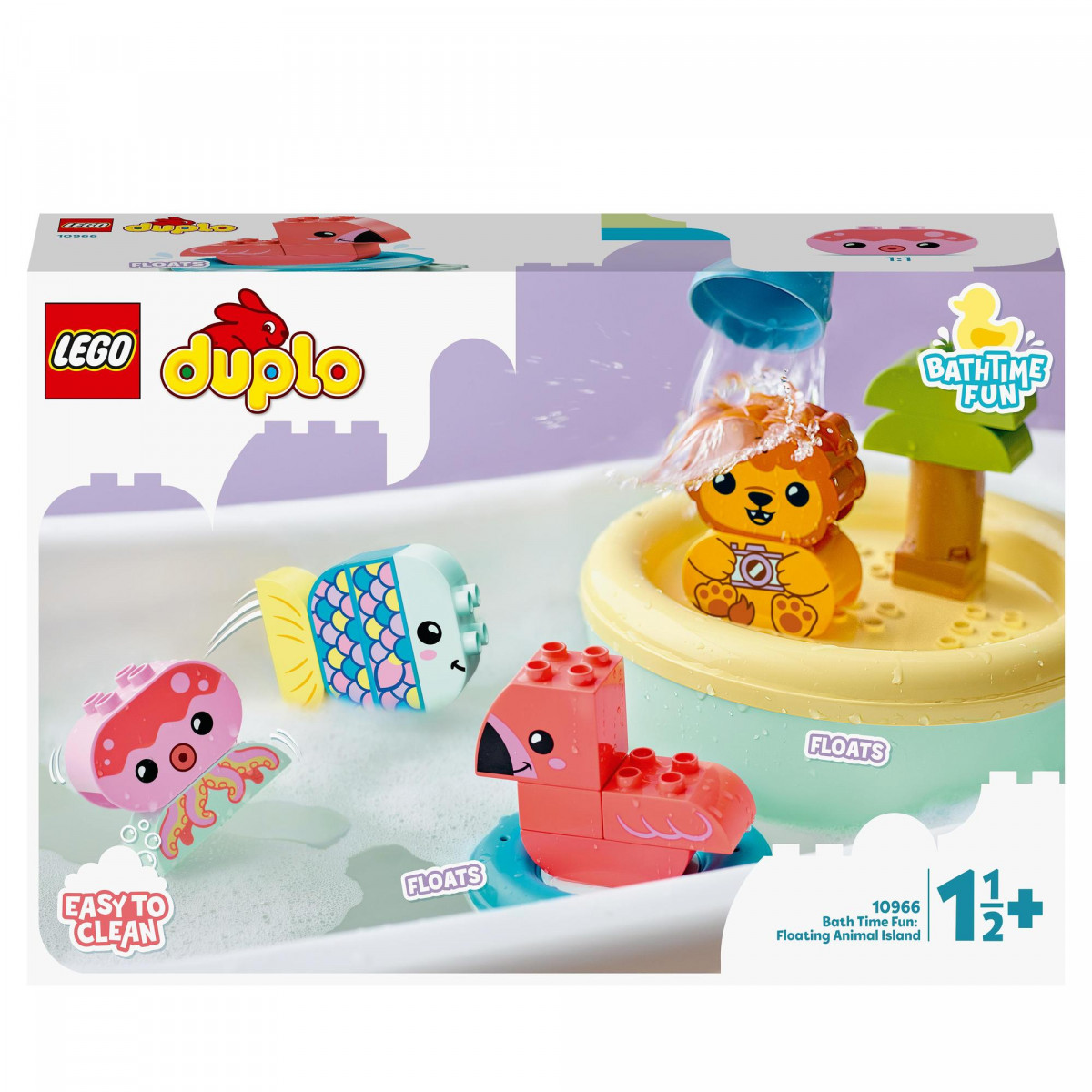 LEGO® DUPLO 10966 Badewannenspaß: Schwimmende Tierinsel