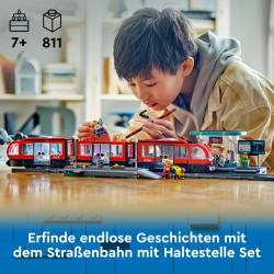 LEGO® City 60423 Straßenbahn mit Haltestelle