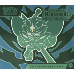 Pokémon Sammelkartenspiel: Top Trainer Box Karmesin & Purpur   Maskerade im Zwielicht