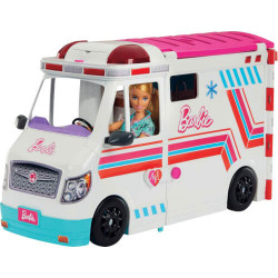 Barbie 2 in 1 Krankenwagen Spielset (mit Licht & Geräuschen)