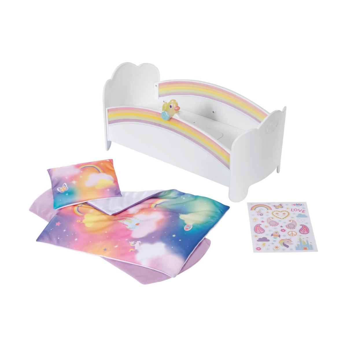 BABY born Regenbogen Bett