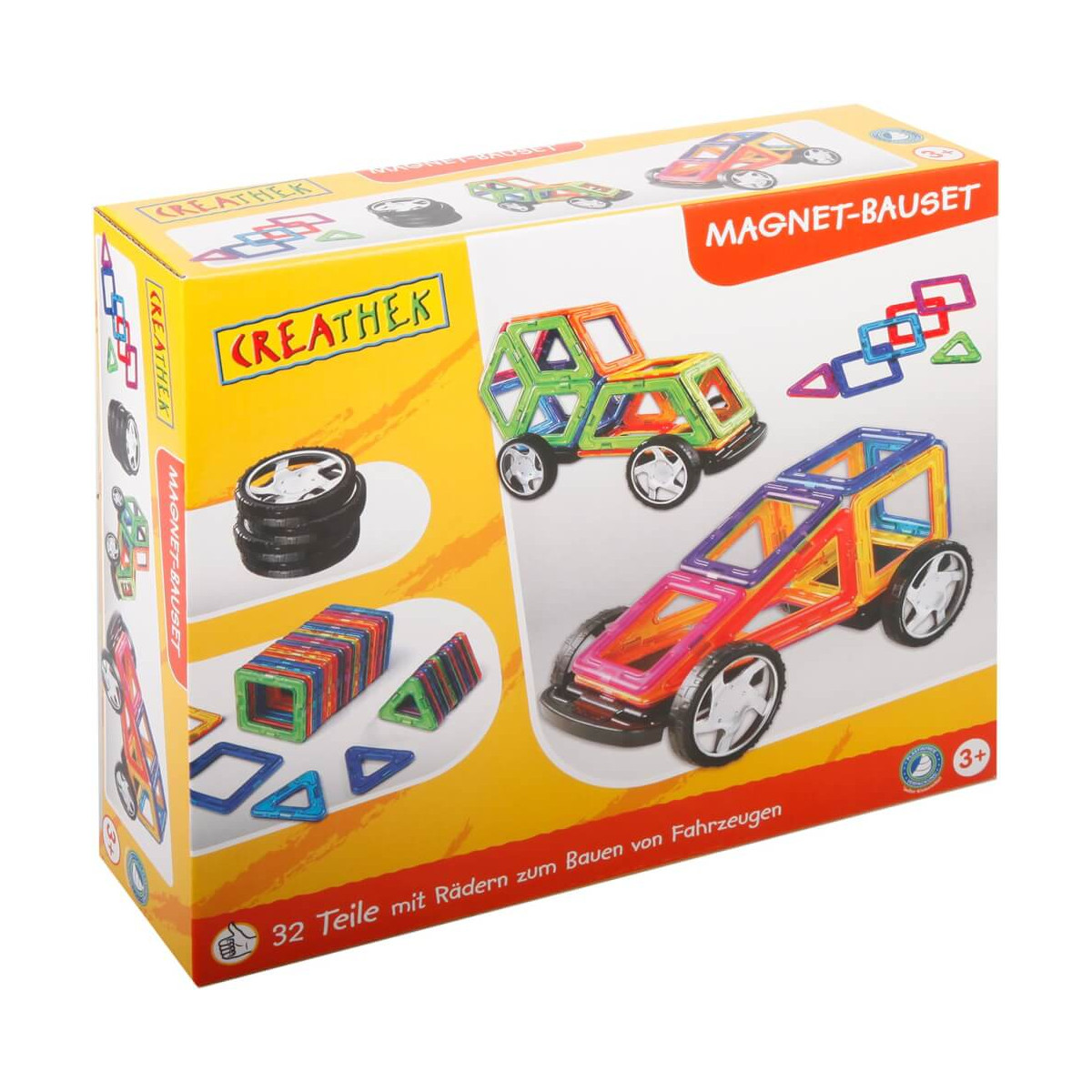 Creathek Magnet Bauset mit Rädern, 32 Teile