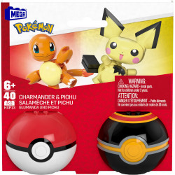 MEGA Pokémon POKÉ BALL COLL. (COLL. OF 3)   CHARMANDER AND PICHU (OS)