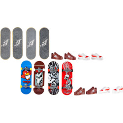 Mattel HGT84 Hot Wheels Skate Fingerboard   Shoe 4 Pack, sortiert