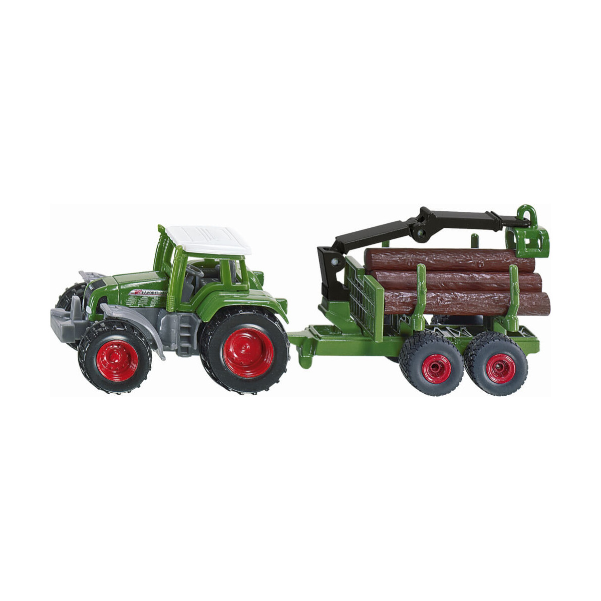 SIKU 1645 Traktor mit Forstanhänger, sortiert