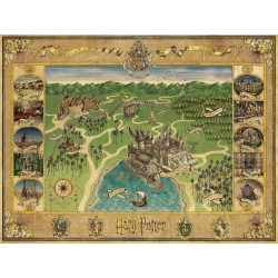 Ravensburger 12000720 Puzzle Hogwarts Karte 1500 Teile