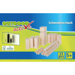 Outdoor active Schwedenschach Kubb 21 teilig