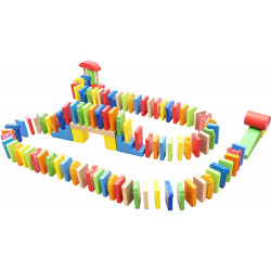 thumb-alternative:SpielMaus Holz Farbenfrohes Domino Spiel, 100 Teile