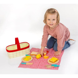 SpielMaus Küche Picknick Korb, 18 Teile