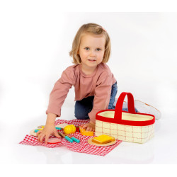 SpielMaus Küche Picknick Korb, 18 Teile