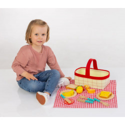SpielMaus Küche Picknick Korb, 18 Teile