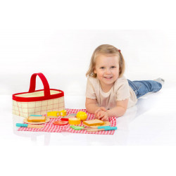 SpielMaus Küche Picknick Korb, 18 Teile