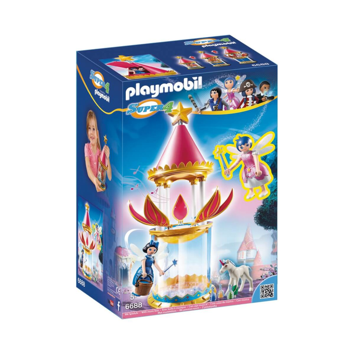 PLAYMOBIL 6688 Zauberhafter Blütenturm mit Feen Spieluhr und Twinkle