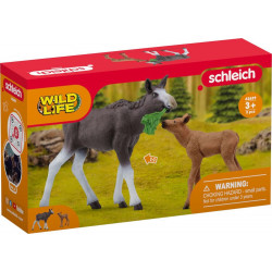 schleich® WILD LIFE 42629 Elchkuh mit Kalb