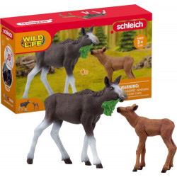 schleich® WILD LIFE 42629 Elchkuh mit Kalb