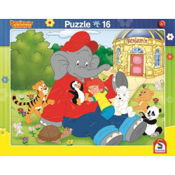 2er Set Rahmenpuzzles Benjamin Blümchen 16 Teile 24 Teile