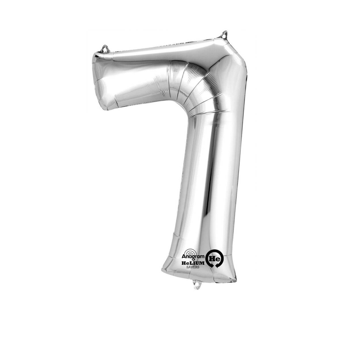 SuperShape 7 silber Folienballon P50 verpackt 58 x 88 cm