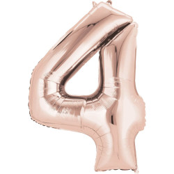 SuperShape 4   Rosé Gold Folienballon, P50, verpackt, 66 x 88cm