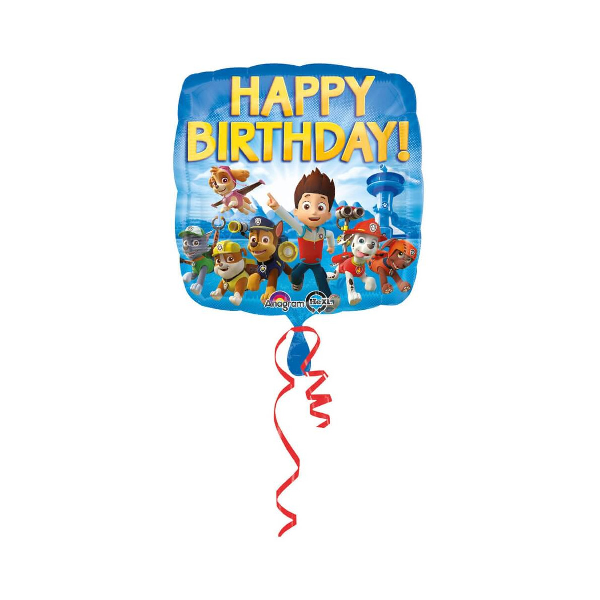 Standard Paw Patrol Happy Birthday Folienballon S60 verpackt 43 cm