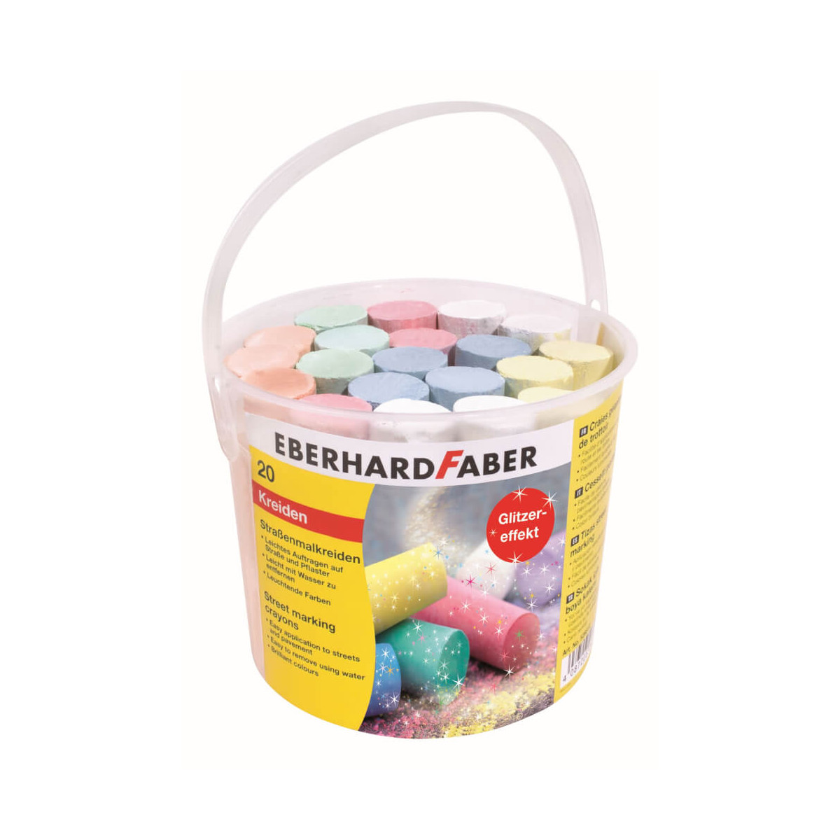 Eberhard Faber Straßenmalkreide Glitzer 20er Eimer