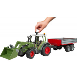 Bruder 02182 Fendt Vario 211 mit Frontlader und Bordwandanhänger