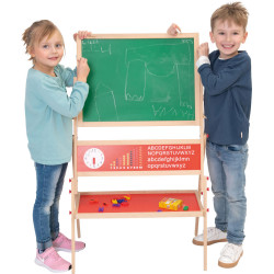 SpielMaus Holz Schreib  und Magnettafel, inkleide Kreide