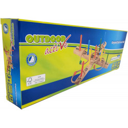 Outdoor active Ringwurfspiel aus Holz mit 9 Stäben
