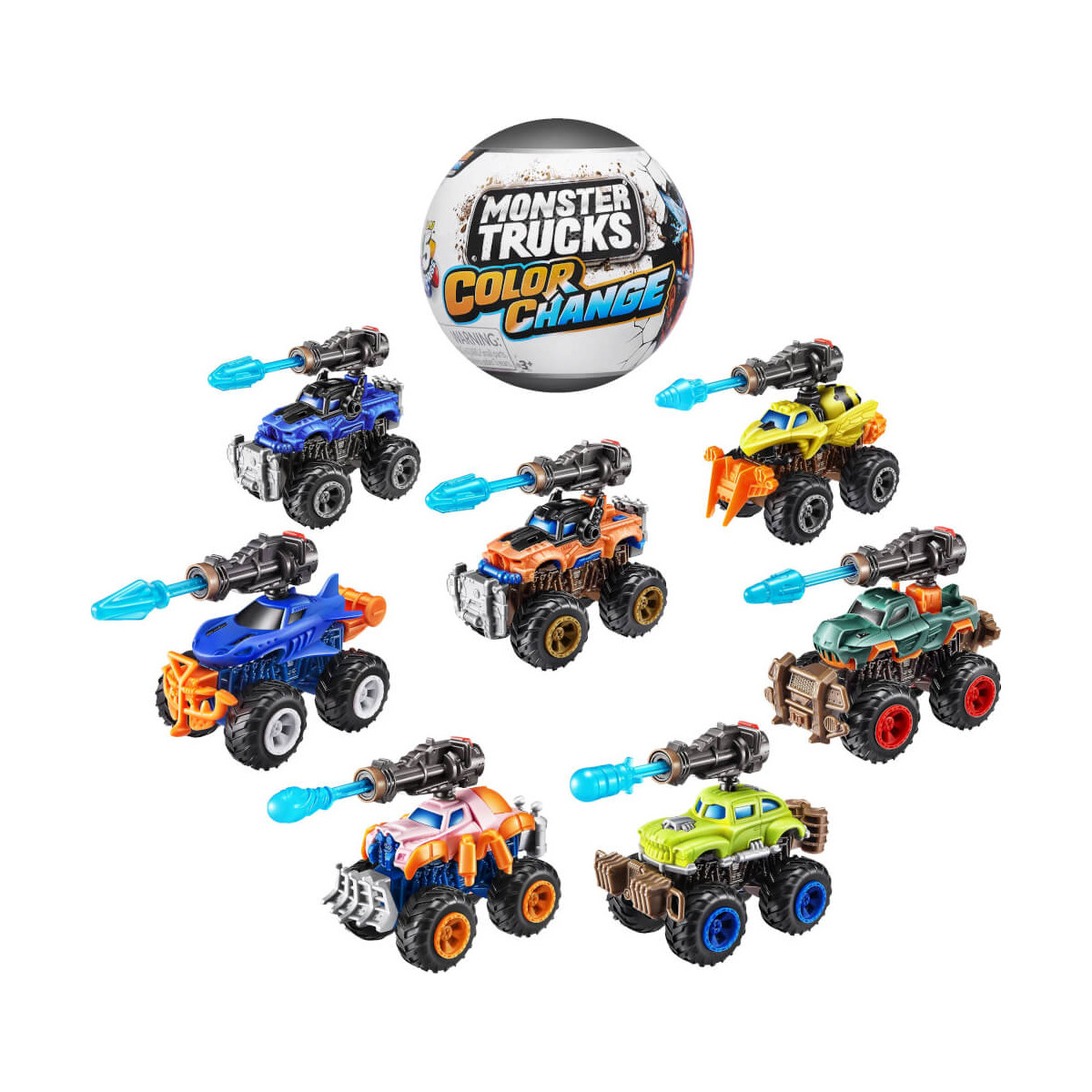 5 Surprise   Monster Trucks Color Change, sortiert