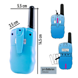 X4 TECH Walkie Talkie 2er Set blau