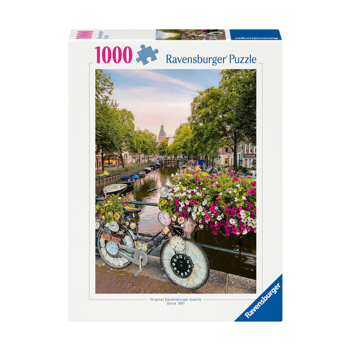 Ravensburger 12000780 Puzzle Fahrrad und Blumen in Amsterdam 1000 Teile