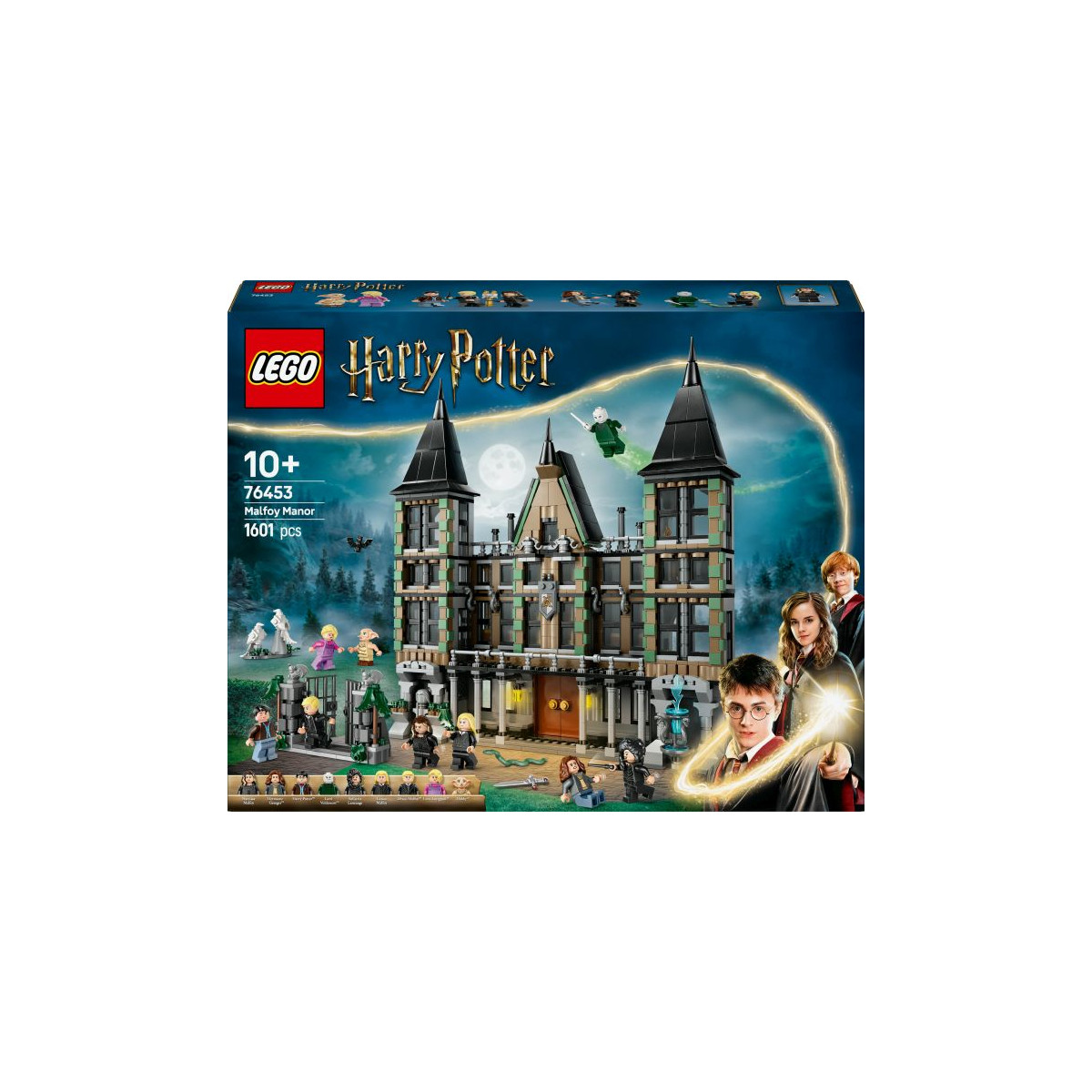 LEGO Harry Potter Set 76435 zeigt Schloss Hogwarts, Figuren und enthält 1401 Teile.