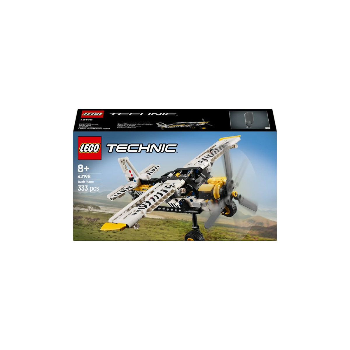 LEGO Technic Flugzeug mit 333 Teilen für Kinder ab 8 Jahren, inklusive Propeller und detailreicher Modellbau-Box.