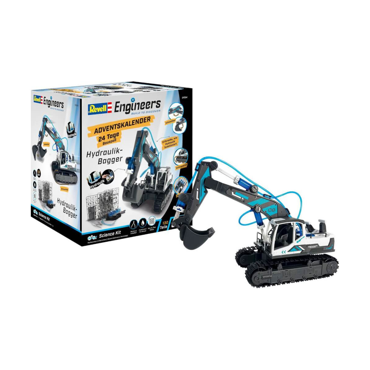 Adventskalender Engineers Hydraulischer Bagger, Revell Engineers   Bauen, Forschen, Entdecken