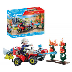 thumb-alternative:PLAYMOBIL 71825 Feuerwehr Quad löscht Heckenbrand