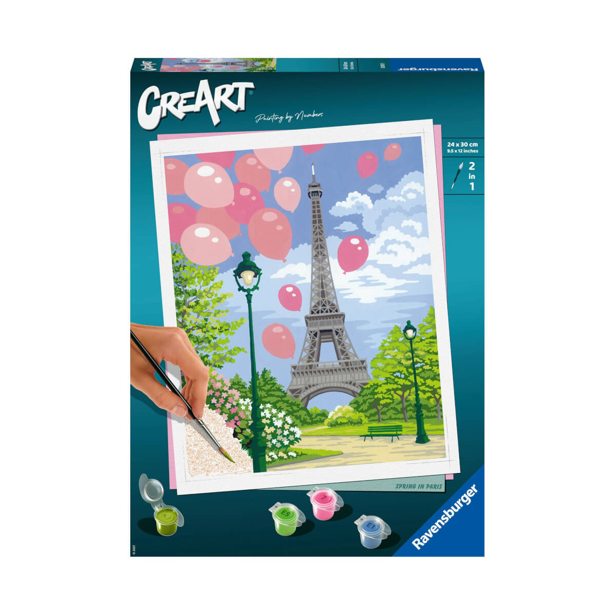 Ravensburger CreArt   Malen nach Zahlen 28992 – Frühling in Paris – ab 12 Jahren