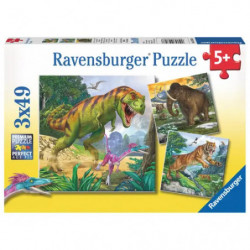 Ravensburger 9358 Puzzle Herrscher der Urzeit 3 X 49 Teile