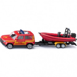 SIKU 1608 Land Rover Defender mit Boot
