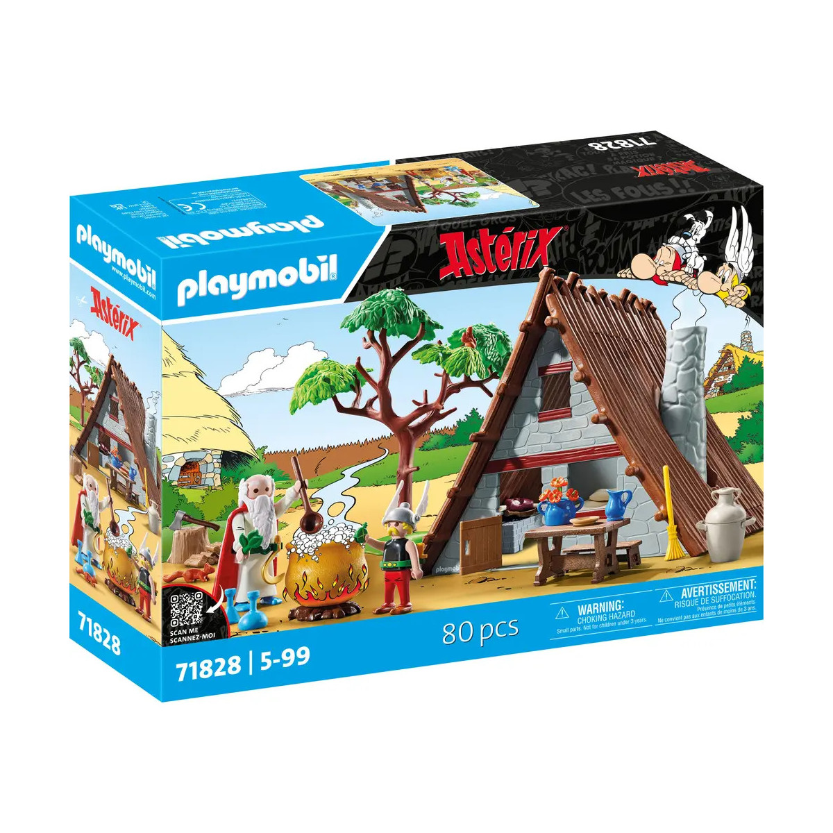 Playmobil Asterix Set mit 80 Teilen: Dorfhütte, Figuren und Zubehör.