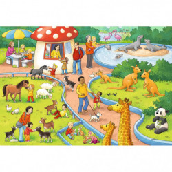 Ravensburger 7813 Puzzle Ein Tag im Zoo 2 X 24 Teile