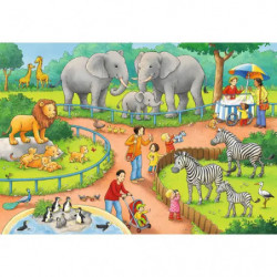 Ravensburger 7813 Puzzle Ein Tag im Zoo 2 X 24 Teile