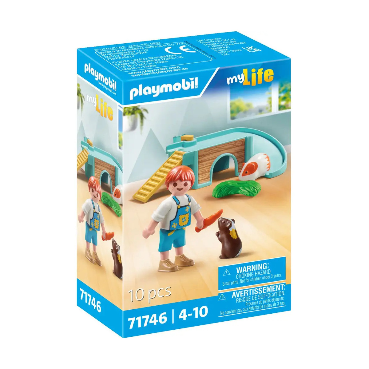 Playmobil My Life Set: mit rothaariger Figur, Rutsche, Maulwurf und 10 Teilen für Kinder von 4 bis 10 Jahren.