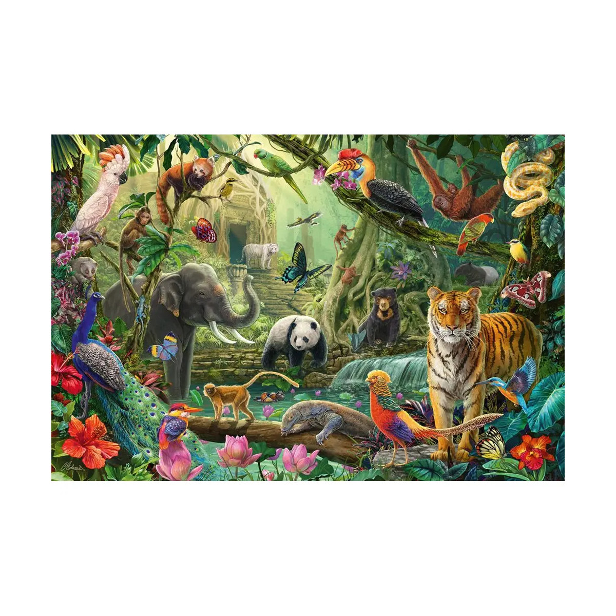 Bunte Tierwelt im Dschungel, 100 Teile