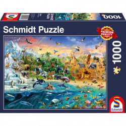 Schmidt Spiele Puzzle Die Welt der Tiere 1000 Teile