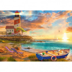 Sonnenuntergang in der Leuchtturm Bucht, Puzzle 1.000 Teile