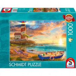 Sonnenuntergang in der Leuchtturm Bucht, Puzzle 1.000 Teile