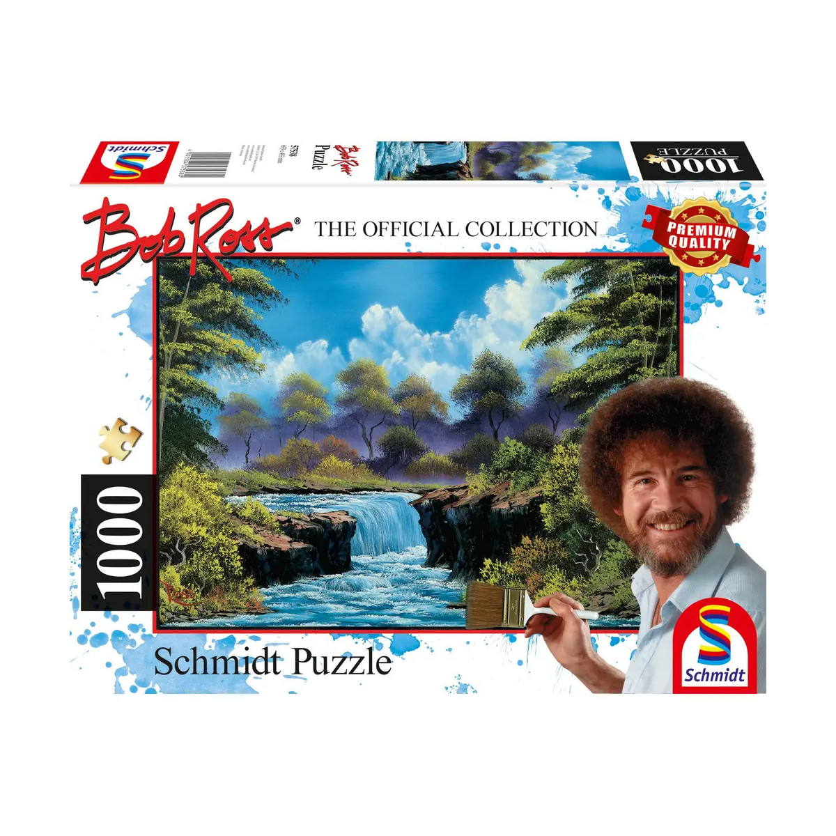Puzzle 1000 Teile BOB ROSS Wasserfall