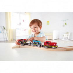 thumb-alternative:Hape Rennwagen Transporter