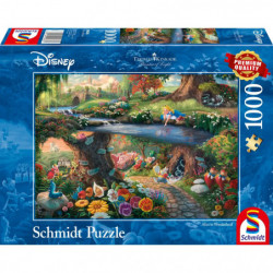 Schmidt Puzzle (1000 Teile) mit farbenfrohem Alice im Wunderland-Motiv von Thomas Kinkade.