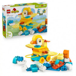 img_0:LEGO Duplo Flugzeug-Bauset mit bunten Steinen und Box, geeignet für Kinder ab 2 Jahren.