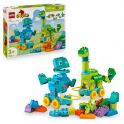 img_0:Farbenfrohes LEGO DUPLO Dinosaurier-Bauset, präsentiert mit Box im Hintergrund.